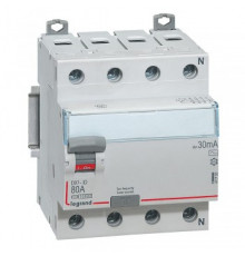 Legrand УЗО 411705 ВДТ DX3 4П 80А AC 30мА N справ