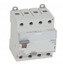 Legrand 411801 ВДТ DX3 4П 63А AS 300мА N спр