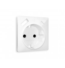 Лицевая панель для электрической розетки с/з со шторками 2USB A+C Ambrella Volt ALFA, Белый глянец