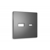 Лицевая панель для розетки 2USB тип A+C Ambrella Volt ALFA, Антрацит серый