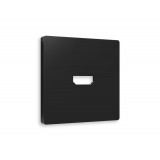 Лицевая панель для HDMI розетки Ambrella Volt ALFA, Черный матовый
