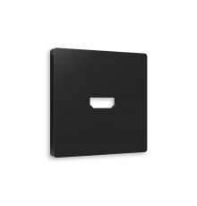 Лицевая панель для HDMI розетки Ambrella Volt ALFA, Черный матовый