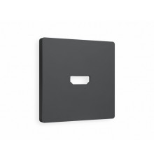 Лицевая панель для HDMI розетки Ambrella Volt ALFA, Графит Мягкое касание