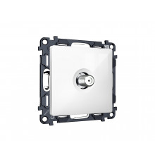 TV розетка SAT 5-2400MHz 3.5dB Ambrella Volt ALFA, Белый глянец