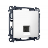 Компьютерная розетка RJ-45(8P8C) CAT6 с шторкой Ambrella Volt ALFA, Белый матовый
