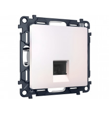 Компьютерная розетка RJ-45(8P8C) CAT6 с шторкой Ambrella Volt ALFA, Жемчуг