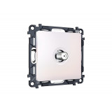 TV розетка SAT 5-2400MHz 3.5dB Ambrella Volt ALFA, Жемчуг