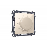Терморегулятор с датчиком для теплого пола с подсветкой 16A-250V Ambrella Volt ALFA, бежевый глянец
