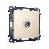 TV розетка оконечной 50-870 MHz 1dB Ambrella Volt ALFA, Бежевый матовый