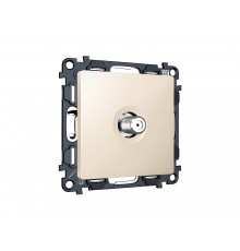 TV розетка SAT 5-2400MHz 3.5dB Ambrella Volt ALFA, Бежевый матовый