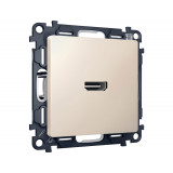 Розетка HDMI 2.0 40V/500mA 2.0GHz 5-18Gbit/s Ambrella Volt ALFA, Бежевый матовый