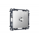 TV розетка SAT 5-2400MHz 3.5dB Ambrella Volt ALFA, серебро глянец