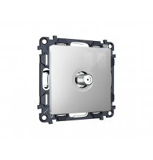 TV розетка SAT 5-2400MHz 3.5dB Ambrella Volt ALFA, серебро глянец