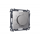 Терморегулятор с датчиком для теплого пола с подсветкой 16A-250V Ambrella Volt ALFA, Сталь матовый
