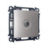 TV розетка оконечной 50-870 MHz 1dB Ambrella Volt ALFA, Сталь матовый
