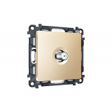 TV розетка SAT 5-2400MHz 3.5dB Ambrella Volt ALFA, Шампань