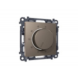 Терморегулятор с датчиком для теплого пола с подсветкой 16A-250V Ambrella Volt ALFA, Темная бронза матовый