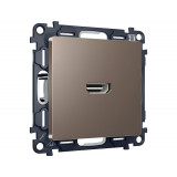 Розетка HDMI 2.0 40V/500mA 2.0GHz 5-18Gbit/s Ambrella Volt ALFA, Темная бронза матовый