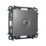 TV розетка оконечной 50-870 MHz 1dB Ambrella Volt ALFA, Антрацит серый