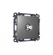 TV розетка SAT 5-2400MHz 3.5dB Ambrella Volt ALFA, Антрацит серый