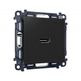 Розетка HDMI 2.0 40V/500mA 2.0GHz 5-18Gbit/s Ambrella Volt ALFA, Черный матовый