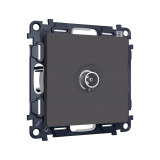 TV розетка оконечной 50-870 MHz 1dB Ambrella Volt ALFA, Графит Мягкое касание