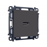 Розетка HDMI 2.0 40V/500mA 2.0GHz 5-18Gbit/s Ambrella Volt ALFA, Графит Мягкое касание