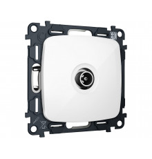 TV розетка оконечной 50-870 MHz 1dB Ambrella Volt OMEGA, Белый глянец