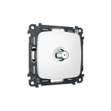 TV розетка SAT 5-2400MHz 3.5dB Ambrella Volt OMEGA, Белый матовый