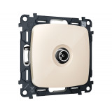 TV розетка оконечной 50-870 MHz 1dB Ambrella Volt OMEGA, бежевый глянец