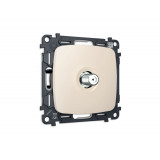 TV розетка SAT 5-2400MHz 3.5dB Ambrella Volt OMEGA, Бежевый матовый