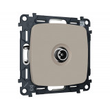 TV розетка оконечной 50-870 MHz 1dB Ambrella Volt OMEGA, Серо-бежевый матовый