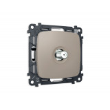 TV розетка SAT 5-2400MHz 3.5dB Ambrella Volt OMEGA, Серо-бежевый матовый