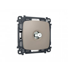 TV розетка SAT 5-2400MHz 3.5dB Ambrella Volt OMEGA, Серо-бежевый матовый