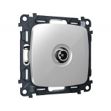 TV розетка оконечной 50-870 MHz 1dB Ambrella Volt OMEGA, серебро глянец