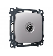 TV розетка оконечной 50-870 MHz 1dB Ambrella Volt OMEGA, Сталь матовый