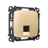 Компьютерная розетка RJ-45(8P8C) CAT6 с шторкой Ambrella Volt OMEGA, Шампань