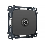 TV розетка оконечной 50-870 MHz 1dB Ambrella Volt OMEGA, Графит Мягкое касание