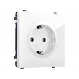 Электрическая розетка 50Hz 2P+E с/з 16A-250V Ambrella Volt SIGMA, Белый глянец