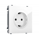 Электрическая розетка 50Hz 2P+E с/з с/ш 16A-250V Ambrella Volt SIGMA, Белый глянец
