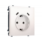 Электрическая розетка 2USB С+C 20W (быст. зар.) с/з с/ш 16A-250V Ambrella Volt SIGMA, Жемчуг