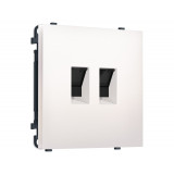 Компьютерная двойная розетка RJ-45 (8P8C) CAT6 с/ш Ambrella Volt SIGMA, Жемчуг