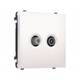 Розетка TV оконечной + SAT 5-862MHz 3.5dB/950-2150MHz 3.8dB Ambrella Volt SIGMA, Жемчуг
