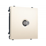 TV розетка SAT 5-2400MHz 3.5dB Ambrella Volt SIGMA, Жемчужно-кремовый