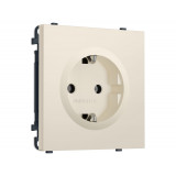 Электрическая розетка 50Hz 2P+E с/з 16A-250V Ambrella Volt SIGMA, Бежевый матовый