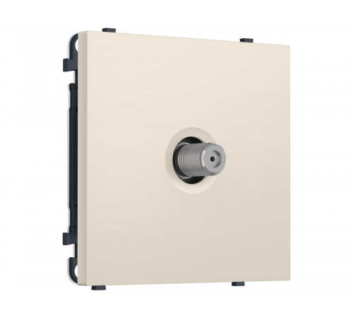 TV розетка SAT 5-2400MHz 3.5dB Ambrella Volt SIGMA, Бежевый матовый
