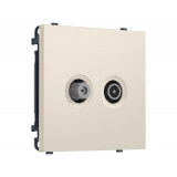 Розетка TV оконечной + SAT 5-862MHz 3.5dB/950-2150MHz 3.8dB Ambrella Volt SIGMA, Бежевый матовый