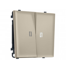 2-кл выключатель с подсветкой 5600K 10A-250V Ambrella Volt SIGMA, Кашемир