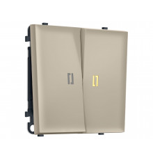 2-кл проходной выключатель с подсветкой 3200K 10A-250V Ambrella Volt SIGMA, Кашемир