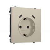 Электрическая розетка 2USB С+C 20W (быст. зар.) с/з с/ш 16A-250V Ambrella Volt SIGMA, Кашемир